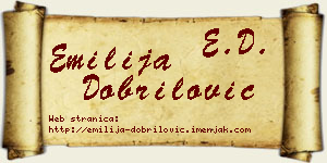 Emilija Dobrilović vizit kartica